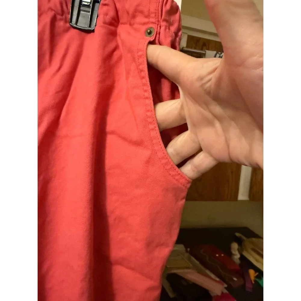 Koret Womens Large Quilted Patchwork Paisley Jacket and Coral Pant Set